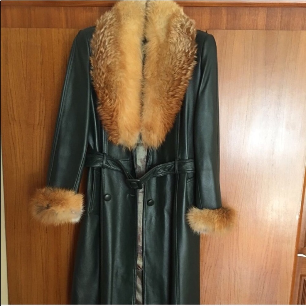 Vintage Leather Trench Coat